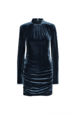 Silk velvet ls mini dress