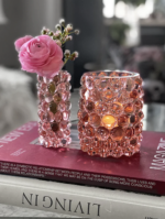 Hurricane  boule mini vase rose - Bilde 4