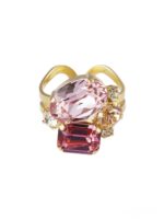 Mini Carolina Ring Gold Pink Combo