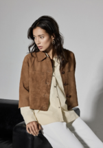 Cropped suede jacket - Bilde 2