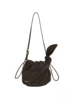 Suede bon bon bag