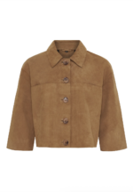 Cropped suede jacket