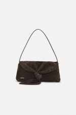 Suede knot scarf bag