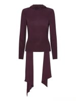Long-sleeved scarf top