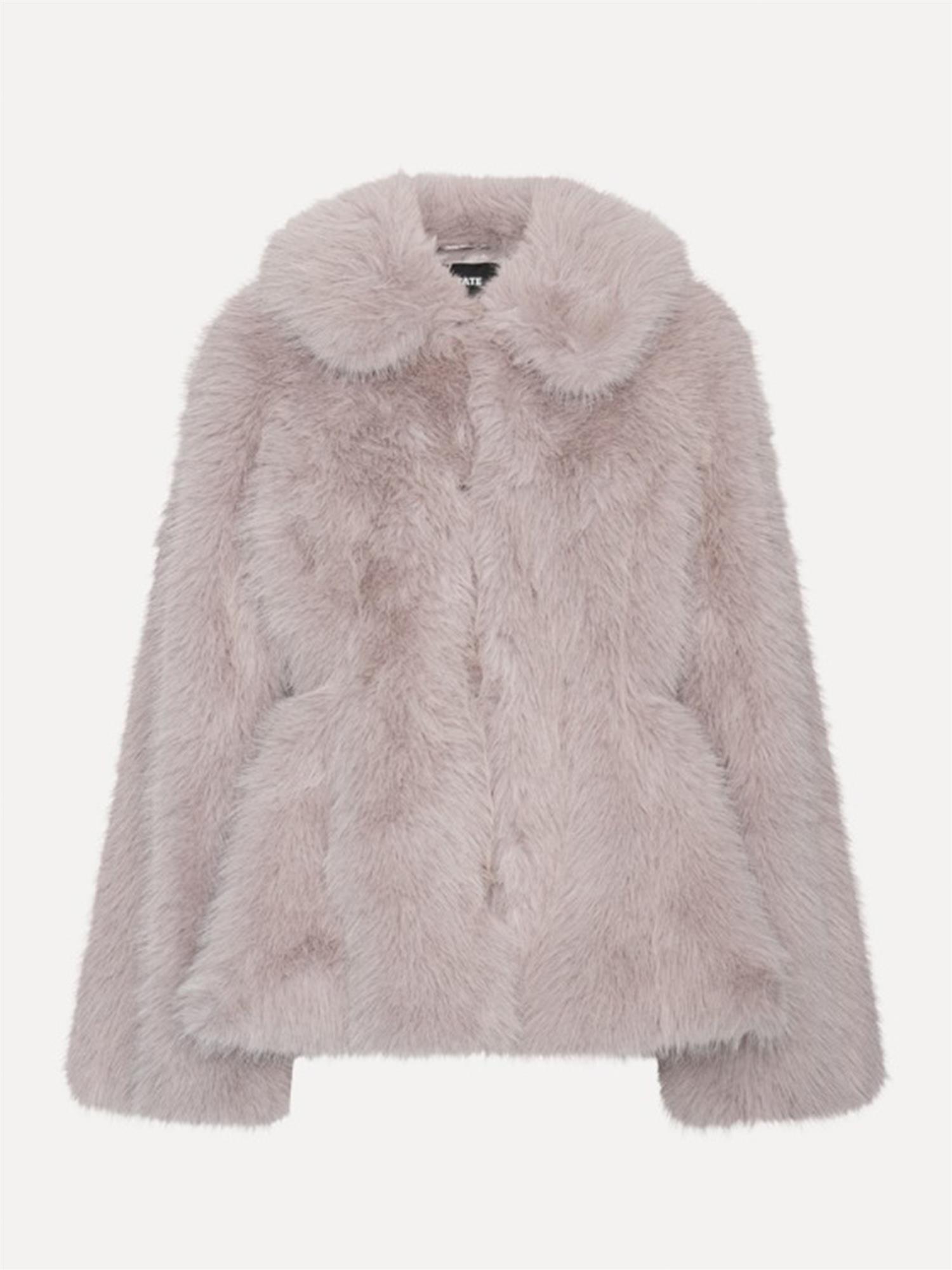1244dfad-1783-41a2-8a9a-f112f1980b5b.jpg Faux Fur Flared Jacket - Bilde 1