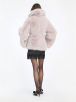 Faux Fur Flared Jacket - Bilde 4