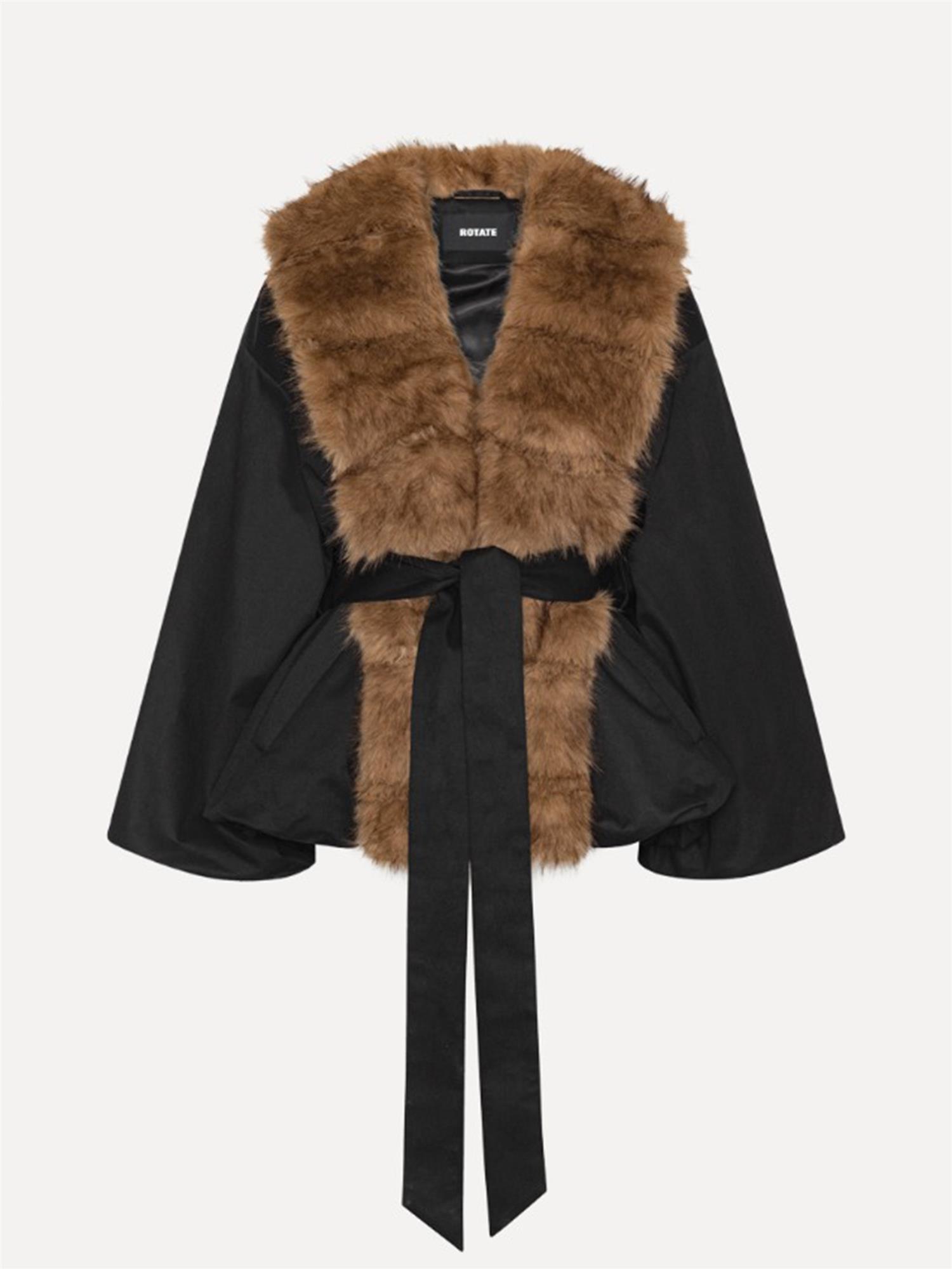 391fbada-5abd-4606-9fb1-aa71d980c090.jpg Faux Fur Collar Jacket - Bilde 1