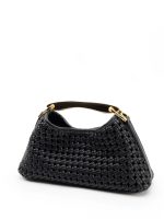 Mini Boomerang woven leather black - Bilde 2