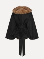 Faux Fur Collar Jacket - Bilde 2