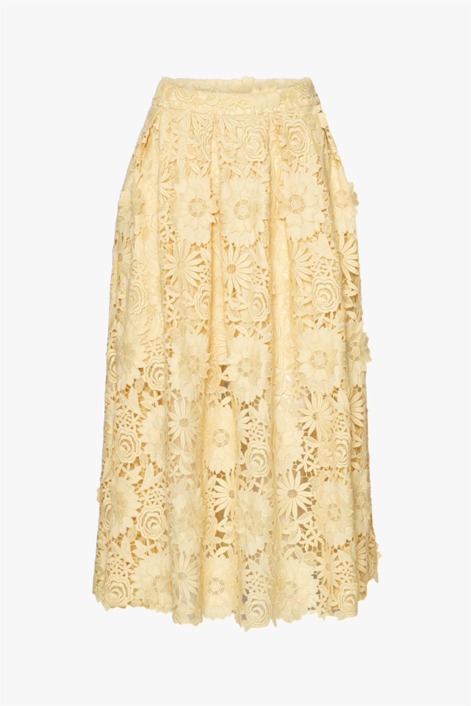 8cc128f6-6de9-49d7-8a59-2497ef0a8ef3.jpg 3D lace midi skirt - Bilde 1