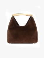 Small Boomerang suede brownie